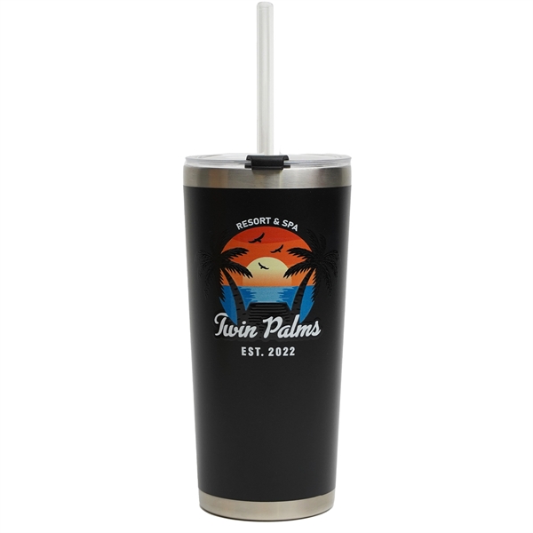 Classic stainless steel, double-walled, & vacuum-sealed 20 oz tumbler with a... from ASI 61966 HPG / Best Promotions USA