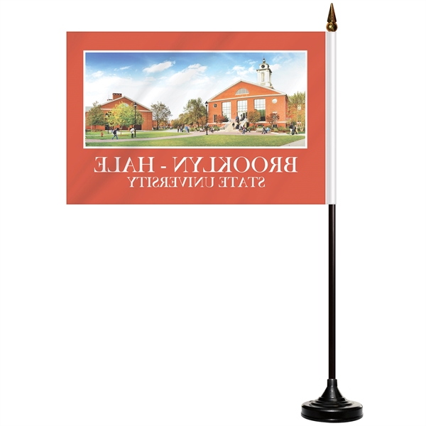 6" x 9" single reverse polyester stick flag on a 11.8"... from ASI 80228 Quinn