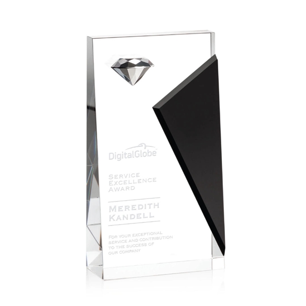 Our tapered optical crystal tower is accented with a dramatic black... from ASI 84592 St Regis Group / St Regis