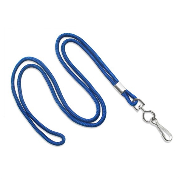 Round braid lanyard, black with swivel hook attachment. Blank.... from ASI 62088 IDProductsource