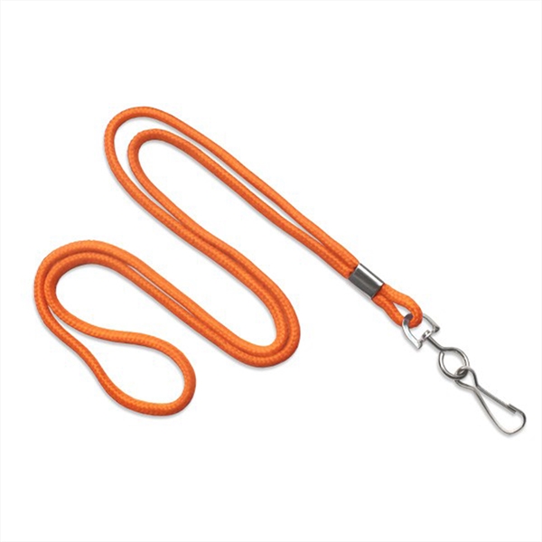 Round braid lanyard, black with swivel hook attachment. Blank.... from ASI 62088 IDProductsource