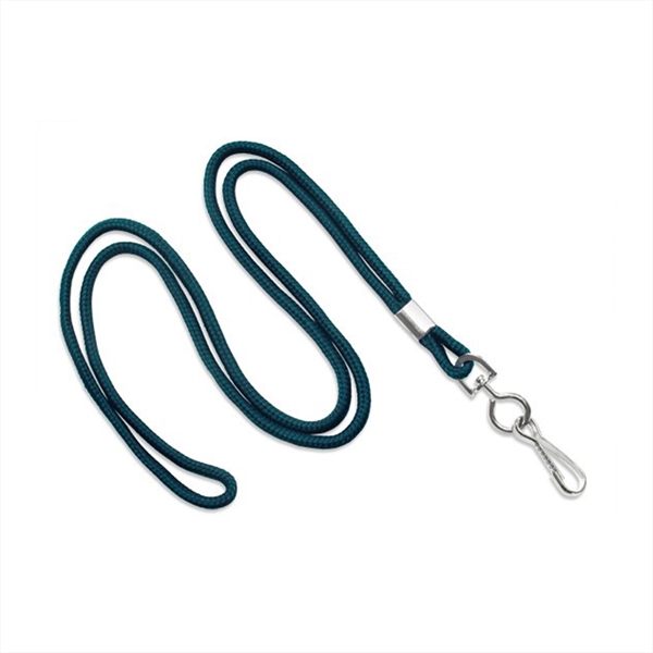 Round braid lanyard, black with swivel hook attachment. Blank.... from ASI 62088 IDProductsource