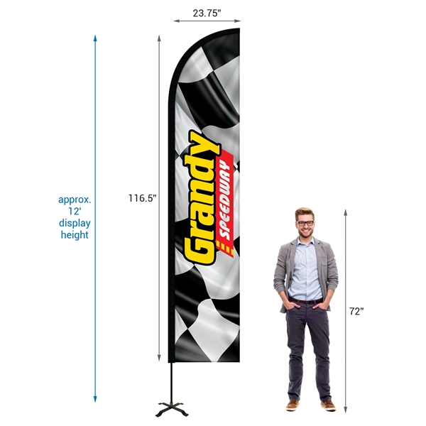 10' Portable Double Sided Half Drop Kit with Cross Base. ACTUAL... from ASI 80228 Quinn
