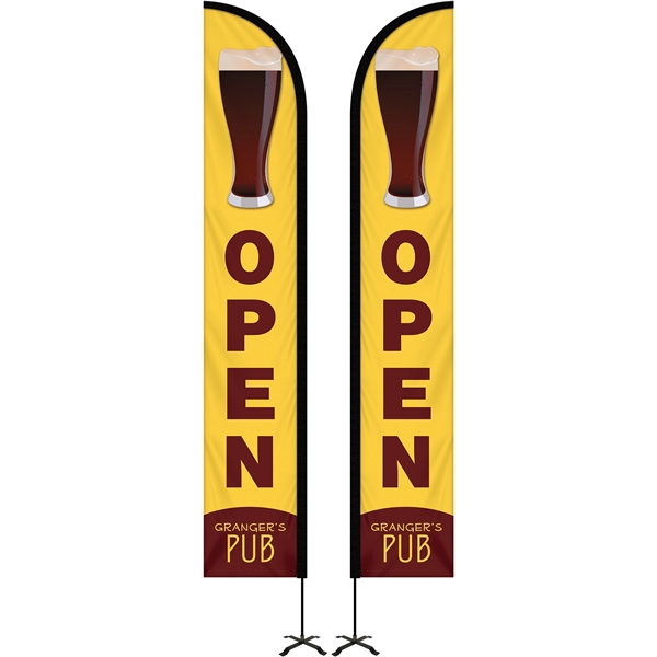 12' Portable Double Sided Half Drop Kit with Cross Base. ACTUAL... from ASI 80228 Quinn