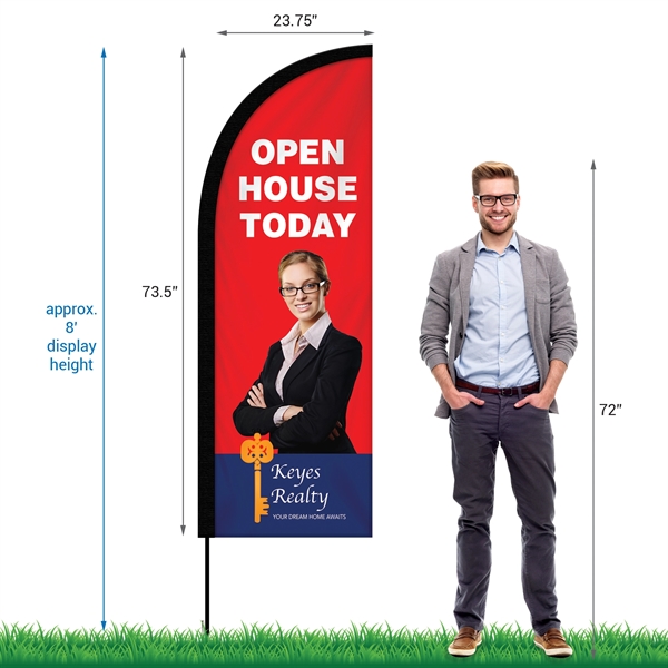 6' Double Sided Custom Portable Half Drop Banners... from ASI 80228 Quinn