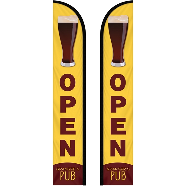 12' Double Sided Custom Portable Half Drop Banners... from ASI 80228 Quinn