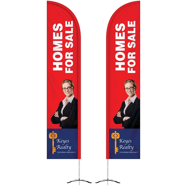 10' Double Sided Half Drop Banner w/ Premium Hardware & Cross... from ASI 80228 Quinn