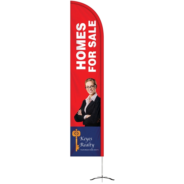 10' Double Sided Half Drop Banner w/ Premium Hardware & Cross... from ASI 80228 Quinn