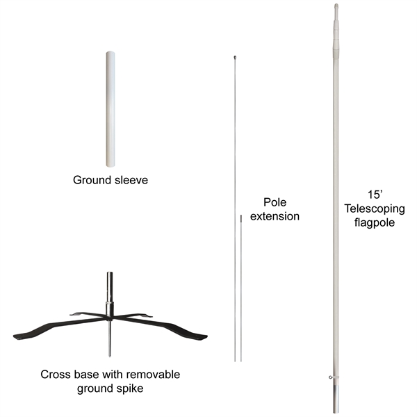 10' Double Sided Half Drop Banner w/ Premium Hardware & Cross... from ASI 80228 Quinn