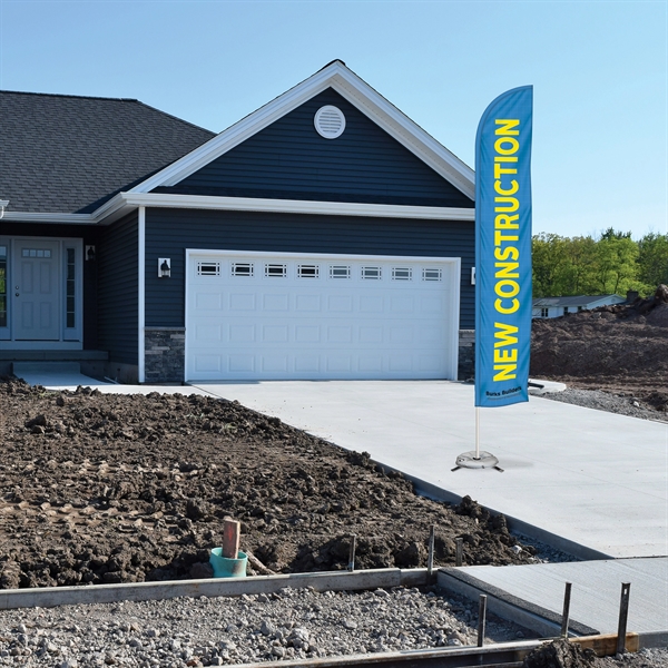 12' Double Sided Half Drop Banner w/ Premium Hardware & Cross... from ASI 80228 Quinn