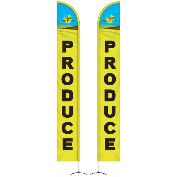 15' Double Sided Half Drop Banner w/ Premium Hardware & Cross... from ASI 80228 Quinn