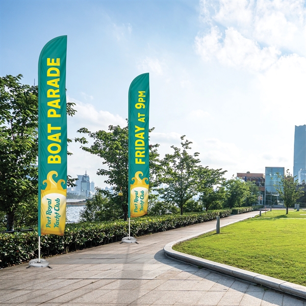 15' Double Sided Half Drop Banner w/ Premium Hardware & Cross... from ASI 80228 Quinn