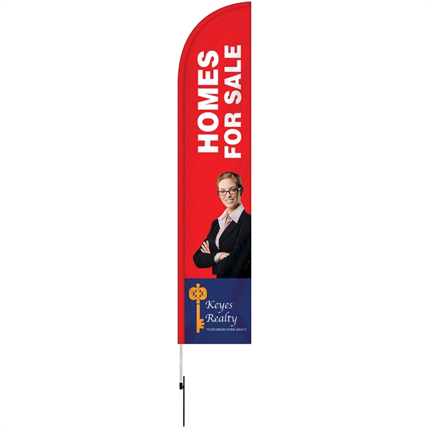 10' Double Sided Half Drop Banner w/ Premium Hardware & Spike.... from ASI 80228 Quinn