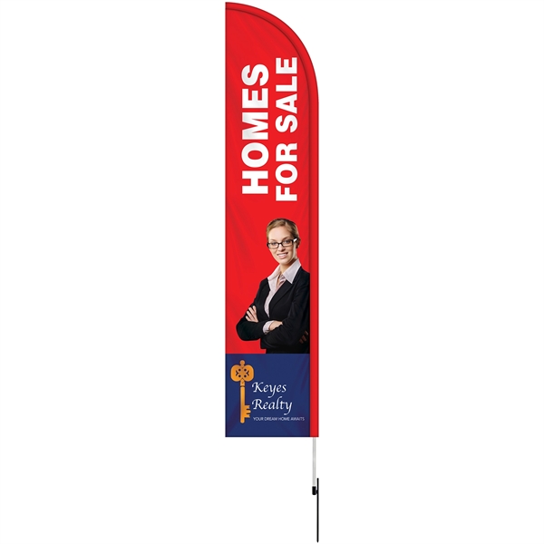 10' Double Sided Half Drop Banner w/ Premium Hardware & Spike.... from ASI 80228 Quinn
