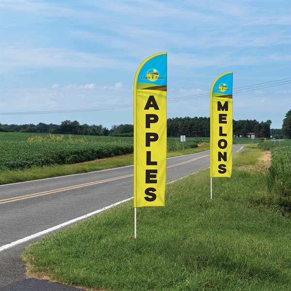 10' Double Sided Half Drop Banner w/ Premium Hardware & Spike.... from ASI 80228 Quinn