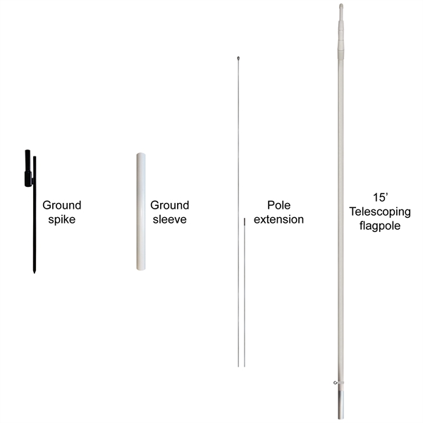 12' Double Sided Half Drop Banner w/ Premium Hardware & Spike.... from ASI 80228 Quinn