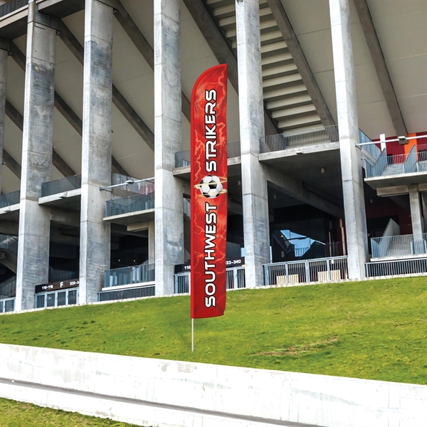 15' Double Sided Half Drop Banner w/ Premium Hardware & Spike.... from ASI 80228 Quinn