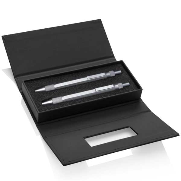 Metal click-action ballpoint pen and mechanical pencil gift set.... from ASI 84592 St Regis Group