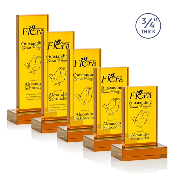 The Marvelous Hathaway Award features a striking Amber Crystal Tower mounted... from ASI 84592 St Regis Group / St Regis