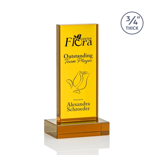 The Marvelous Hathaway Award features a striking Amber Crystal Tower mounted... from ASI 84592 St Regis Group / St Regis