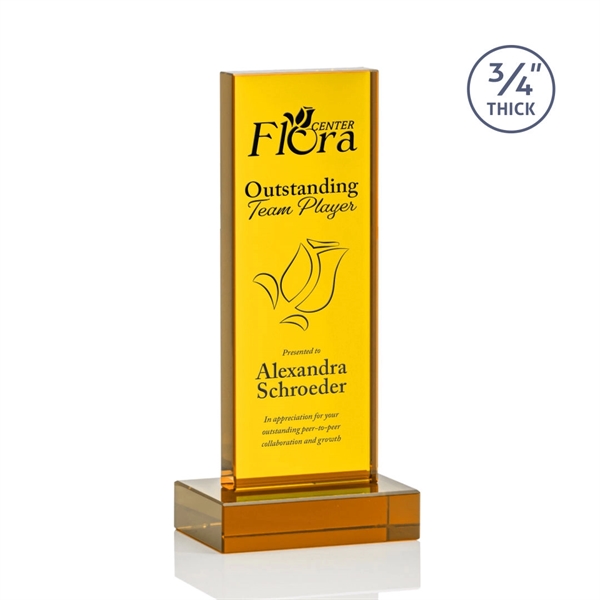 The Marvelous Hathaway Award features a striking Amber Crystal Tower mounted... from ASI 84592 St Regis Group / St Regis