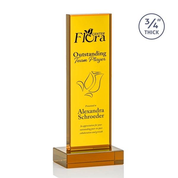 The Marvelous Hathaway Award features a striking Amber Crystal Tower mounted... from ASI 84592 St Regis Group / St Regis