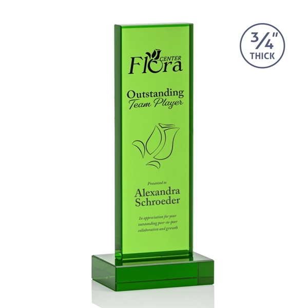 The Marvelous Hathaway Award features a striking Emerald Crystal Tower mounted... from ASI 84592 St Regis Group / St Regis