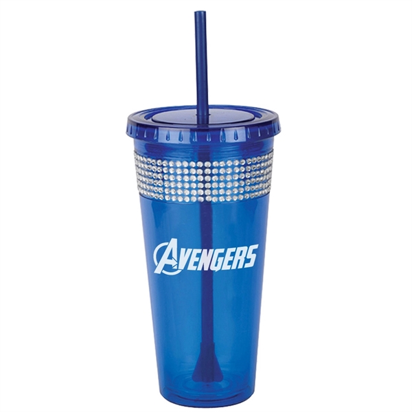 20 oz. Double wall acrylic cup with embedded rhinestones.... from ASI 40544 Binaco / Binaline