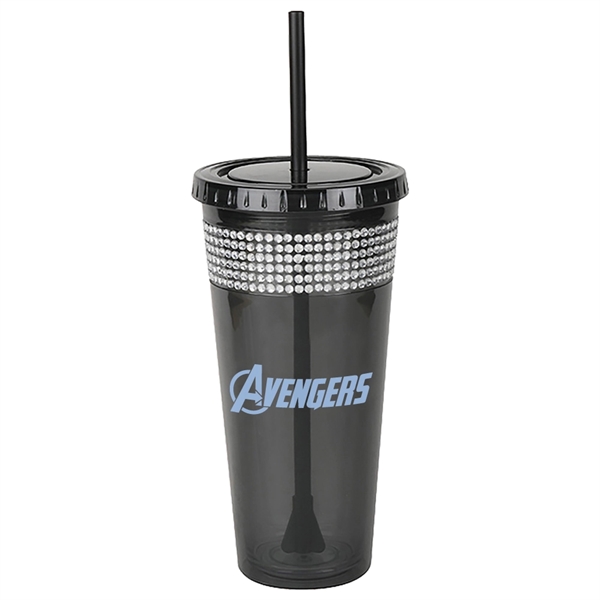 20 oz. Double wall acrylic cup with embedded rhinestones.... from ASI 40544 Binaco / Binaline