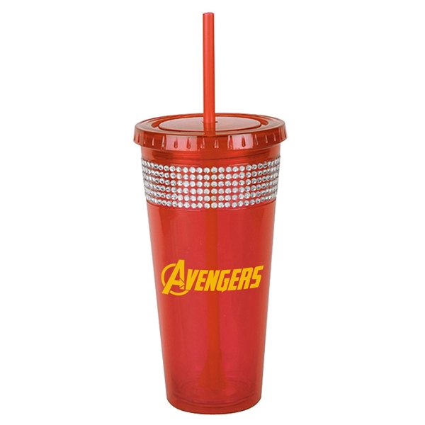 20 oz. Double wall acrylic cup with embedded rhinestones.... from ASI 40544 Binaco / Binaline