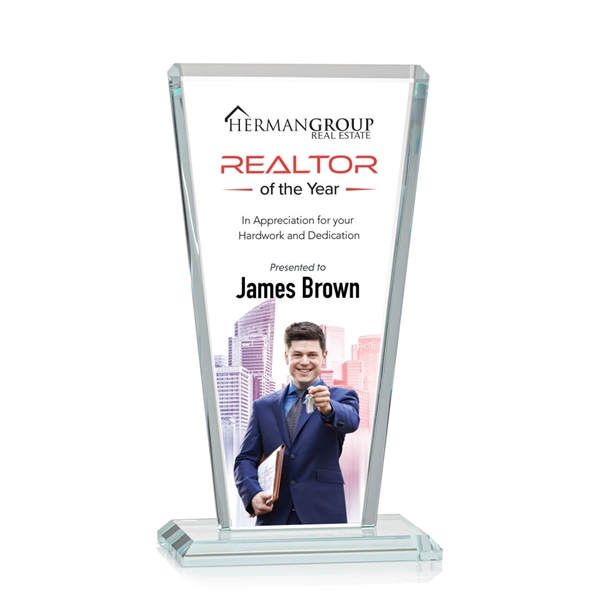 Our extraordinary beveled Starfire angular award is combined with optical crystal... from ASI 84592 St Regis Group / St Regis