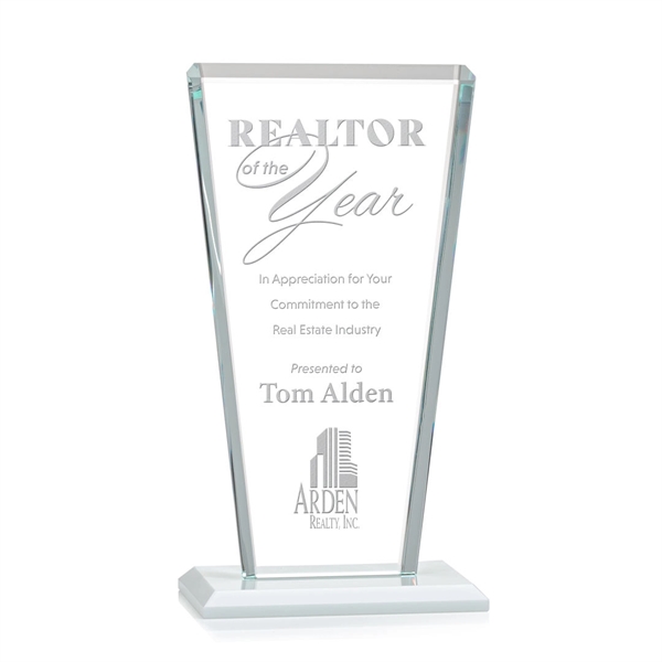 Our extraordinary beveled Starfire angular award is combined with white optical... from ASI 84592 St Regis Group / St Regis