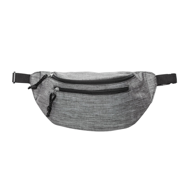 Heather polyester waist pack with 3 compartments for more storage capacity... from ASI 84592 St Regis Group