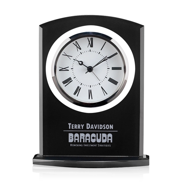 Black, clear and chrome 7" clock.... from ASI 84592 St Regis Group