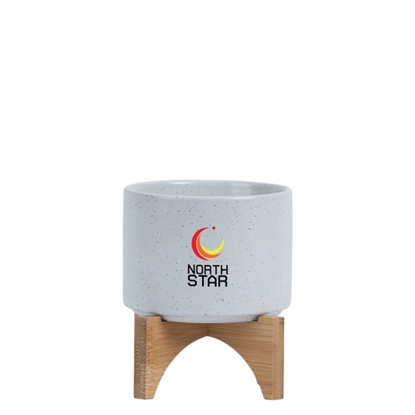 Saratoga Ceramic Flower Pot... from ASI 67866 Logomark/Valumark