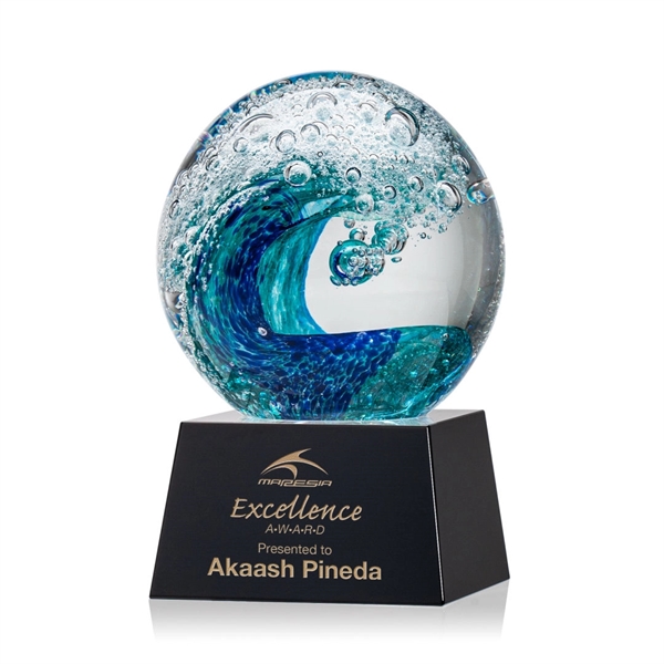 The magnificent Surfside Artglass award features a beautiful crashing blue wave... from ASI 84592 St Regis Group / St Regis