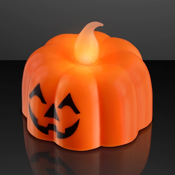 Pumpkin Lights LED Tea Candles; Blank and Imprint pricing... from ASI 34194 ALightPromos
