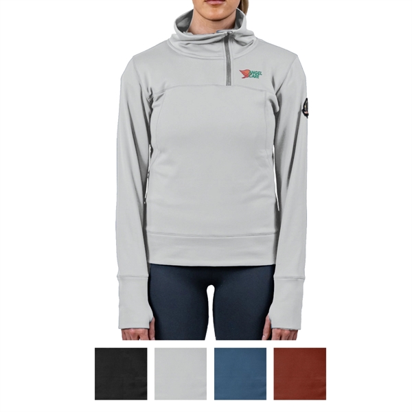 Mountain Standard nylon, polyester and spandex 1/4 zip hoodie in assorted... from ASI 61125 Hit Promotional Products / Hit®