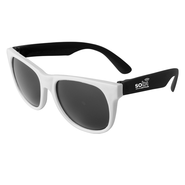 Plastic Sunglasses with white frames and neon-colored temples.... from ASI 52840 Evans Manufacturing