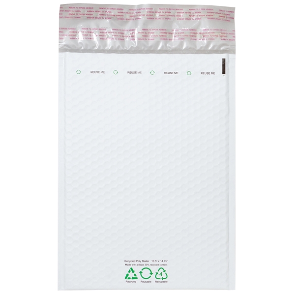 White Bubble Mailer - 100% Recyclable, 30% Recycled Materials... from ASI 75731 PWS