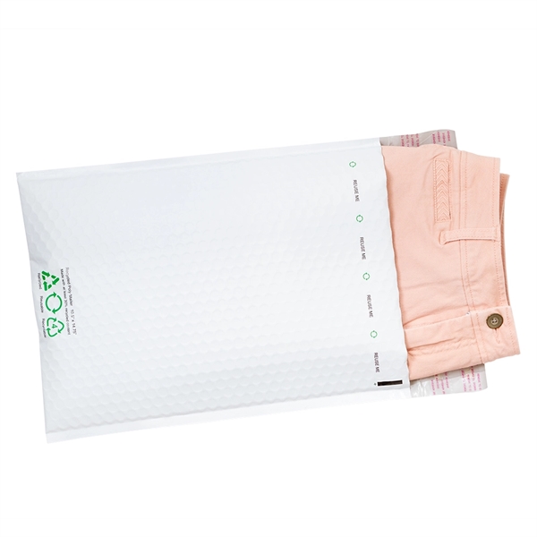 White Bubble Mailer - 100% Recyclable, 30% Recycled Materials... from ASI 75731 PWS