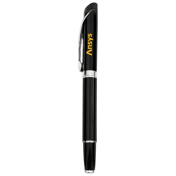 Metal cap-off roller-ball pen with chrome accents and clips.... from ASI 31517 Admart Products