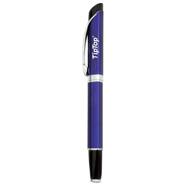 Metal cap-off roller-ball pen with chrome accents and clips.... from ASI 31517 Admart Products