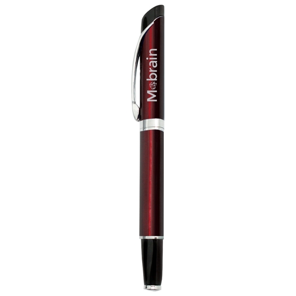 Metal cap-off roller-ball pen with chrome accents and clips.... from ASI 31517 Admart Products