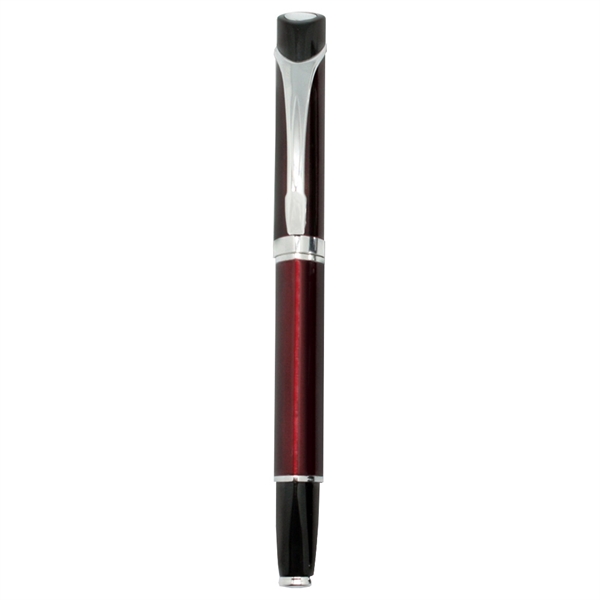 Metal cap-off roller-ball pen with chrome accents and clips.... from ASI 31517 Admart Products