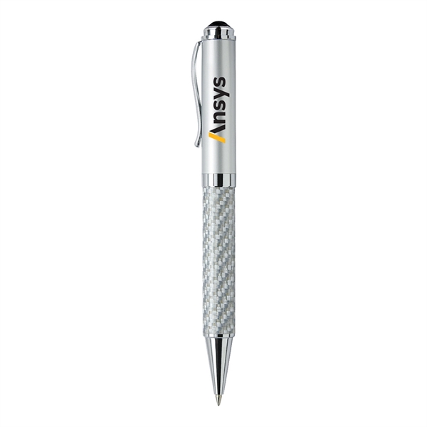 Cap-off roller-ball pen features a sleek carbon fiber barrel and chrome... from ASI 31517 Admart Products