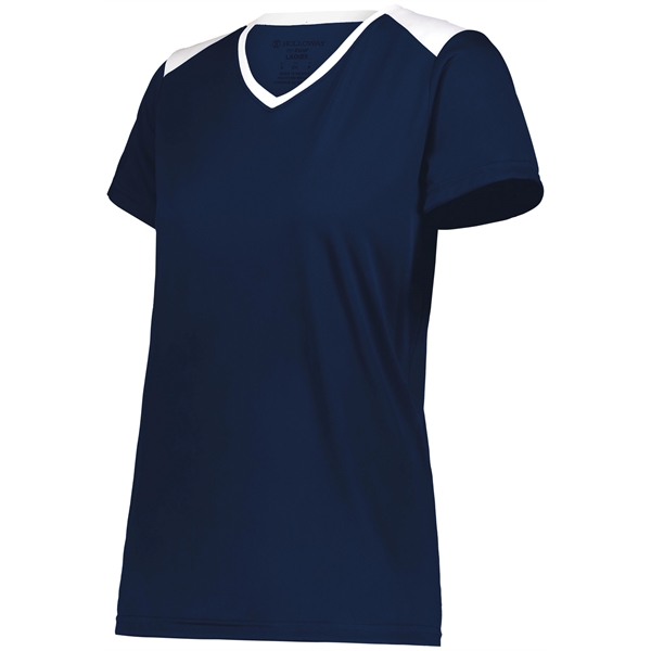 The Ladies Momentum Team Tee is made from 100% polyester interlock... from ASI 37461 Augusta Sportswear / Holloway Sportswear