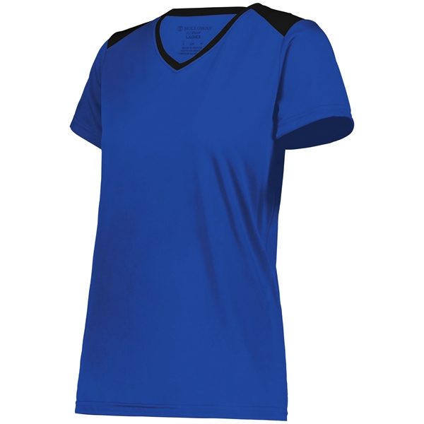 The Ladies Momentum Team Tee is made from 100% polyester interlock... from ASI 37461 Augusta Sportswear / Holloway Sportswear