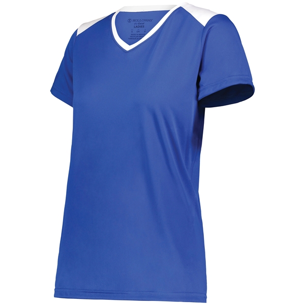 The Ladies Momentum Team Tee is made from 100% polyester interlock... from ASI 37461 Augusta Sportswear / Holloway Sportswear