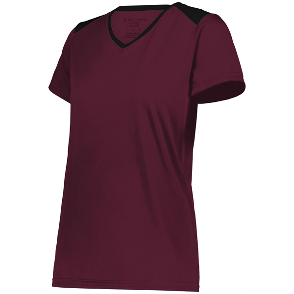 The Ladies Momentum Team Tee is made from 100% polyester interlock... from ASI 37461 Augusta Sportswear / Holloway Sportswear